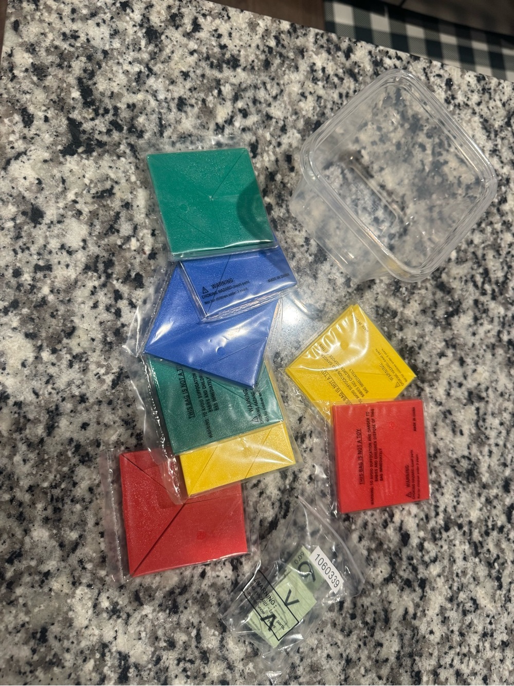 Colorful Square Wax Seals - Red, Yellow, Green, Blue